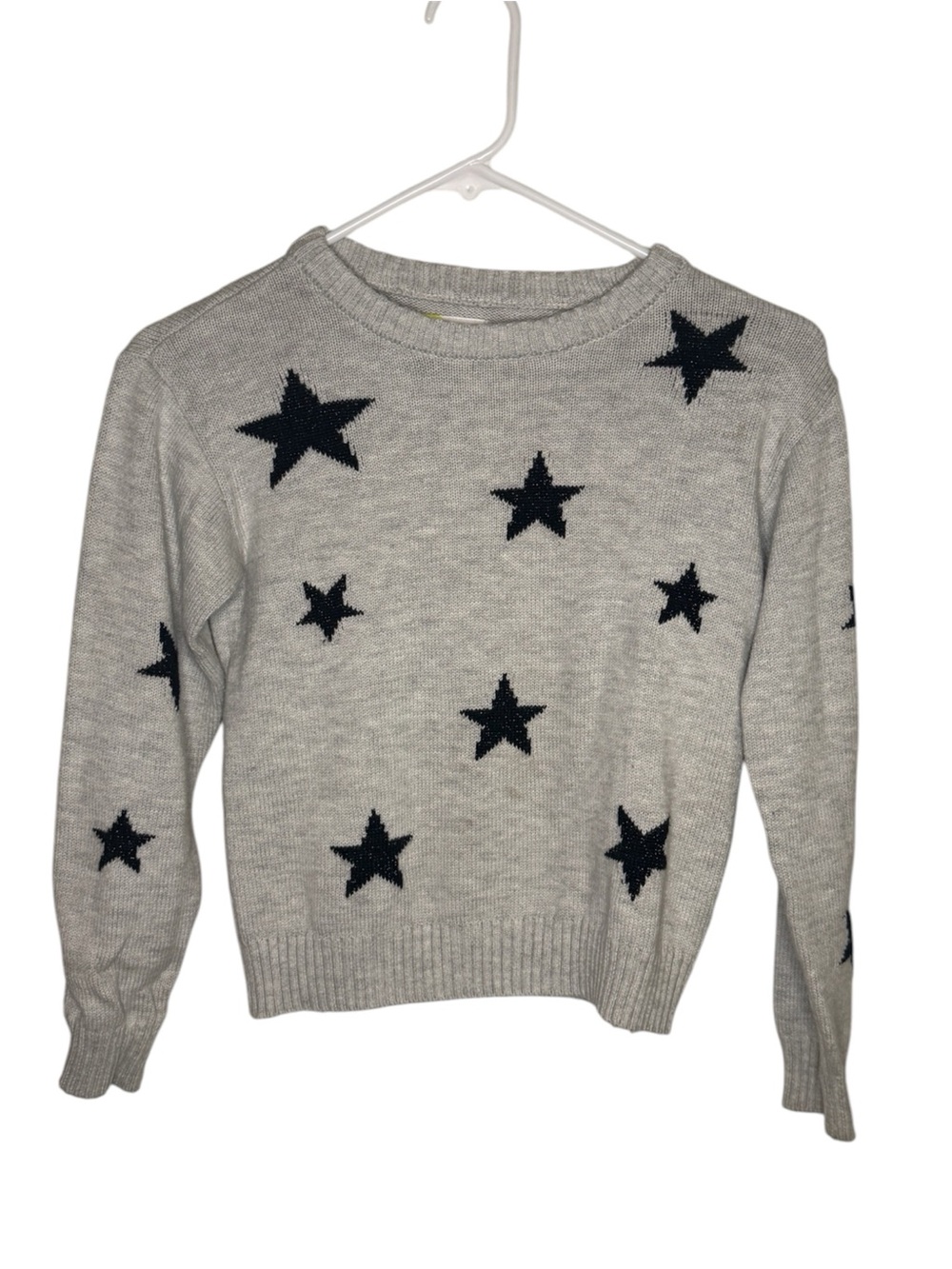 Epic Threads Grey Knit Star Print Sweater Kids Size M (10-12
